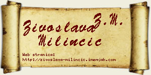 Živoslava Milinčić vizit kartica